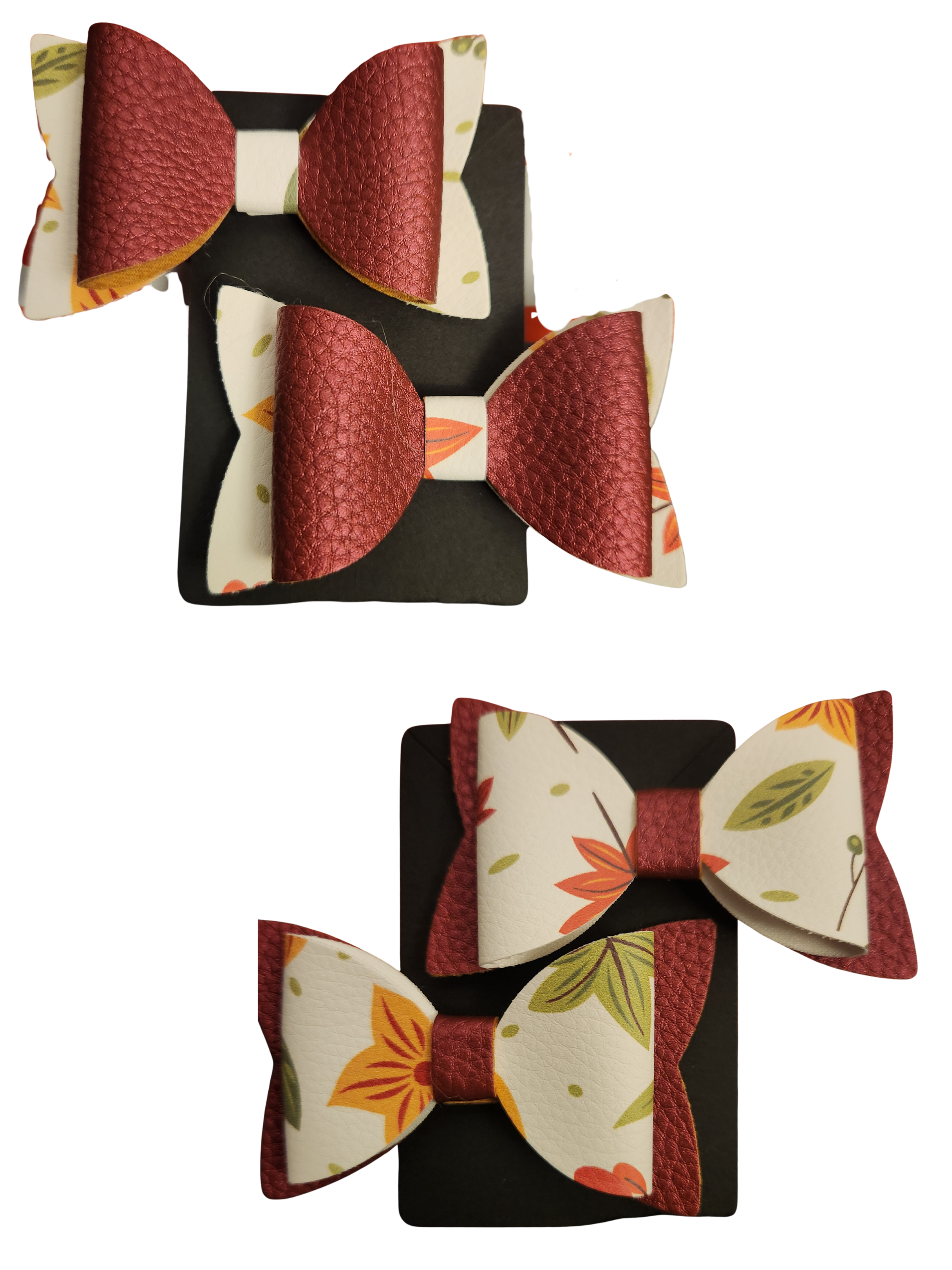 Autumn floral handmade bows