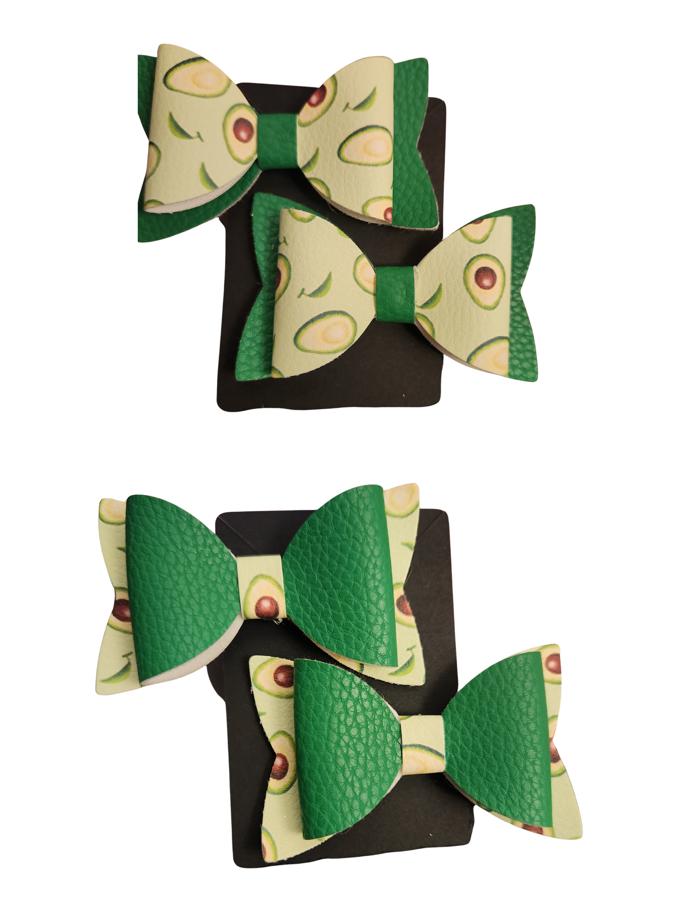Green avocado handmade bows